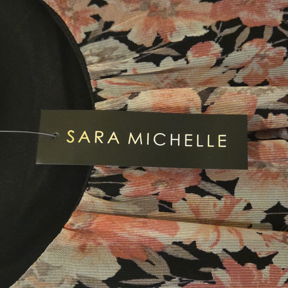 Floral Black and Pink Top by Sarah Michelle - Picture 2 of 3
